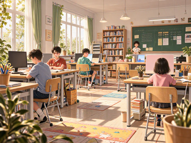 色彩鲜艳的学习室,温馨可爱风打造高效专注空间