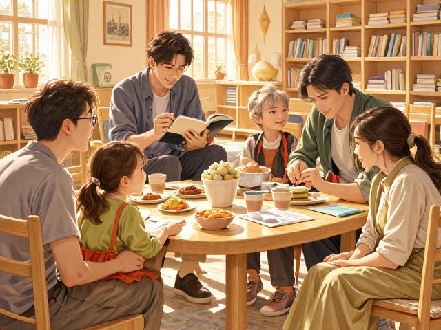 隔代同堂住哪好?活力暖色调设计,打造全龄段亲子共学空间
