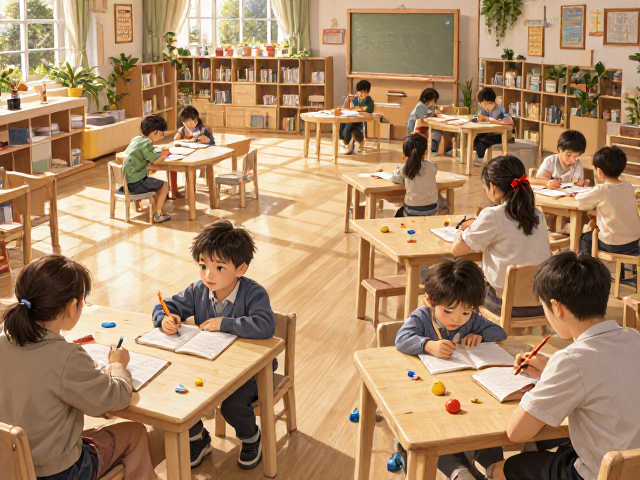 学龄前3-6岁大客厅学习区规划,打造高效互动的家庭早教空间