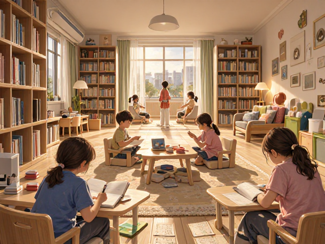 学龄前3-6岁大客厅学习区规划,打造高效互动的家庭早教空间