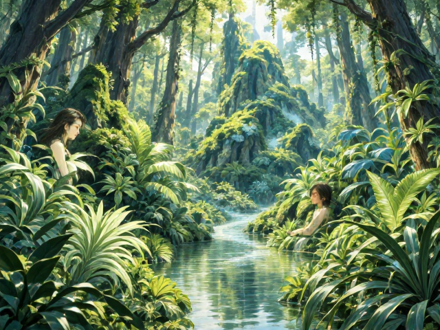 北欧风奇幻空间,绿色疗愈场景,打造极致放松的梦幻角落