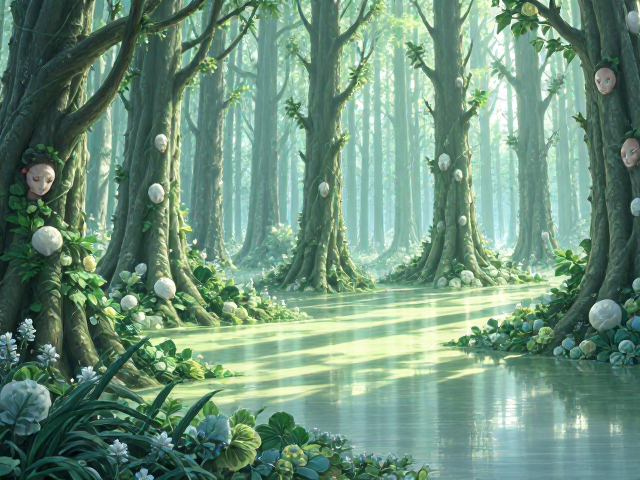 北欧风奇幻空间,绿色疗愈场景,打造极致放松的梦幻角落