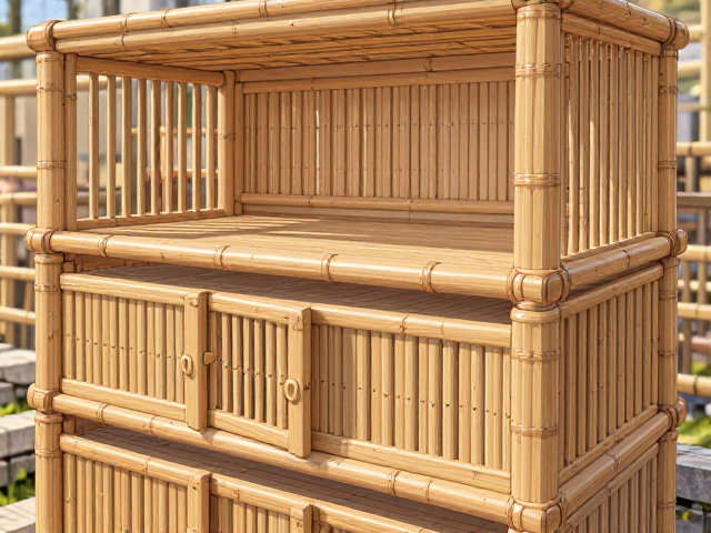 北欧风竹木家具，圆角防撞设计，安全与美学兼具