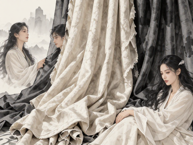 北欧风软装灵感,柔和布艺搭配雅致水墨色调,打造高级家居氛围