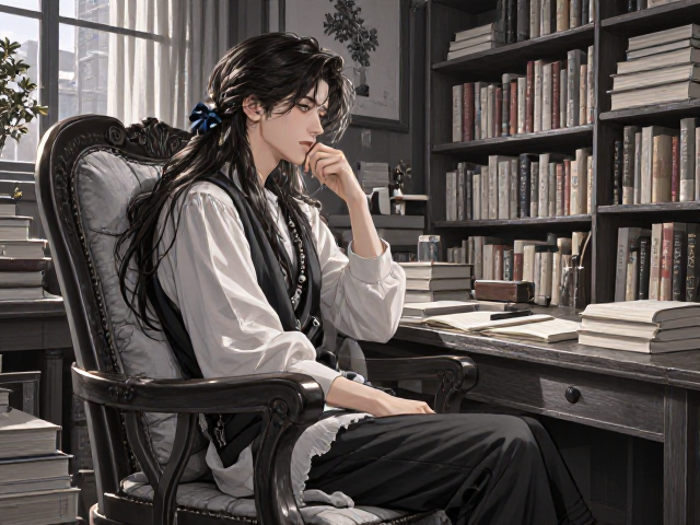 复古田园风黑白灰学习椅，高颜值与舒适并存，打造专注书房角落