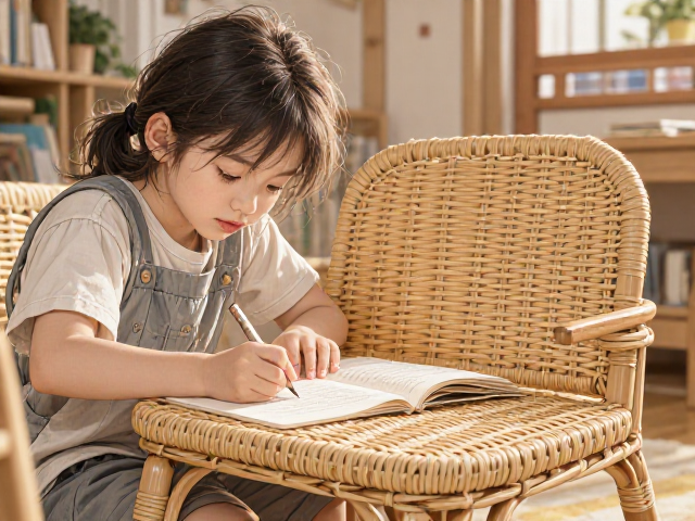 幼儿园藤编学习椅选购指南,天然环保助力儿童专注力成长