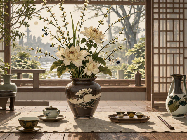器型选择与插花结构的力学支撑
