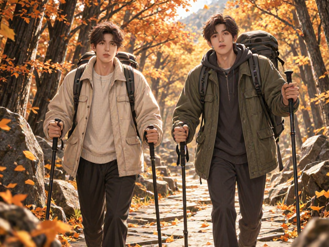 秋季登山杖怎么选?青年男女轻薄保暖出行指南