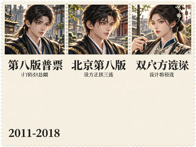 北京第八版普票(2011-2018)专用邮票纸双连/三连/四方连设计详解