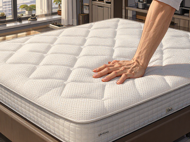 超硬床垫手掌按压回弹测试，搭配透气保护套实测