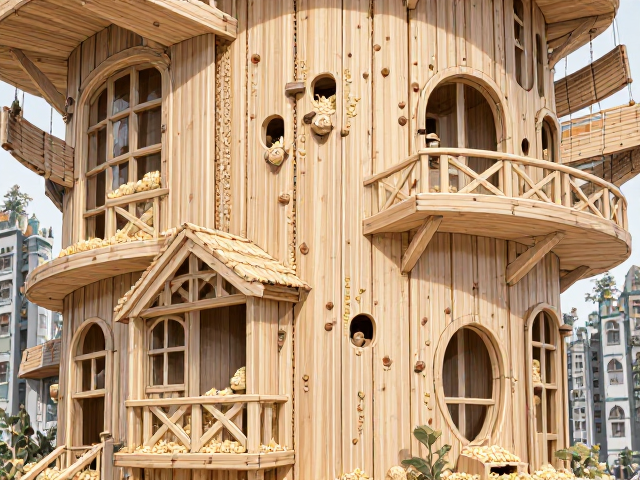 一体压缩木屑含水率多少?树屋造型环保建材选购指南