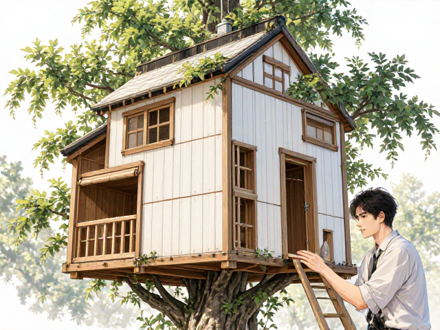 一体压缩树屋造型,避免阳光直射的户外神器