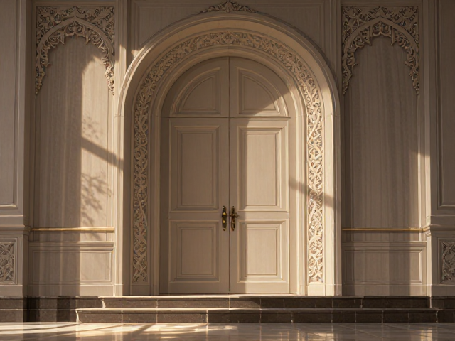 北欧风拱形雕花设计,打造极简高级感家居空间