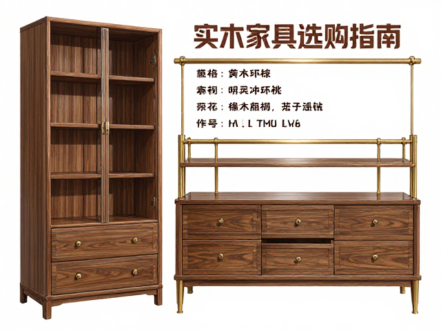 实木家具选购指南，橡木胡桃木搭配黄铜紫铜设计解析