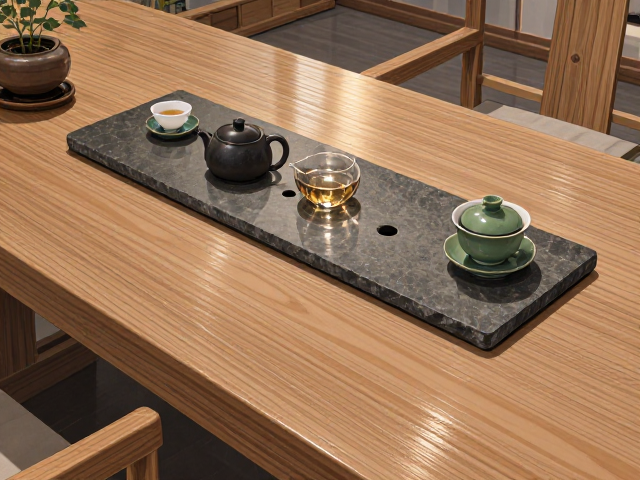 实木茶室搭配板岩茶席,打造高颜值新中式茶空间