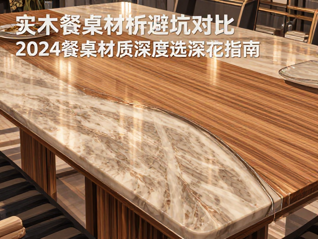 实木、岩板、刨花板怎么选?2024餐桌材质深度对比与避坑指南