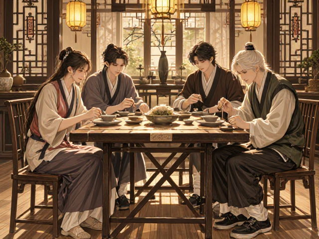 可收纳折叠餐桌,中式稳重陈列,打造临时用餐高颜值空间