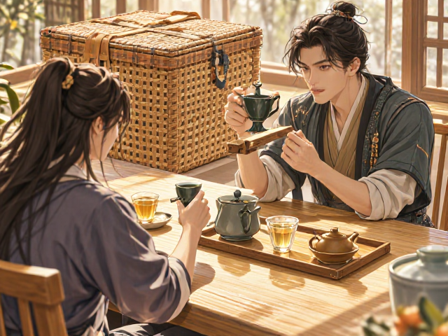 藤编收纳盒,透气自然风,打造茶歇交流的惬意角落