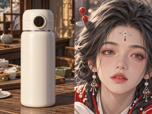 可收纳多功能复合保温杯带温度显示，高颜值便携神器