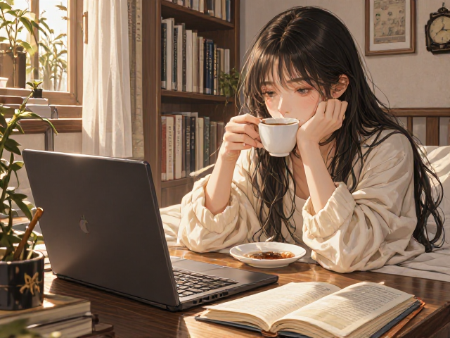卧室变身居家办公角,午后茶香里的治愈时光