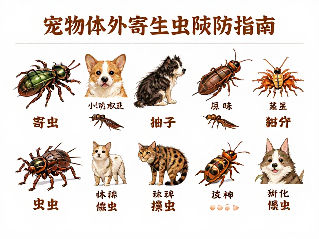 宠物体外寄生虫预防指南,饮食搭配与日常清洁全解析