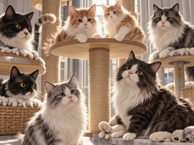 2025猫心肌病症高发?猫爬架垂直空间如何护心