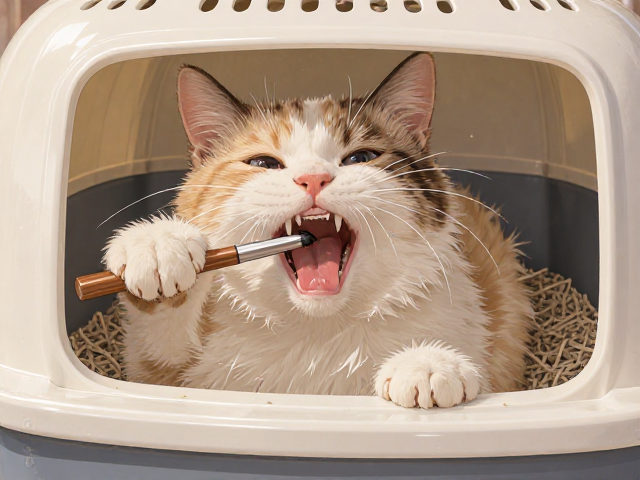 猫咪刷牙方法与猫砂盆训练,守护心肌病症猫咪健康指南