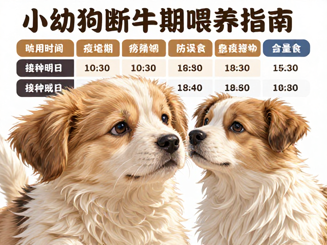 幼犬断奶期喂养指南,核心疫苗接种与防误食异物全攻略