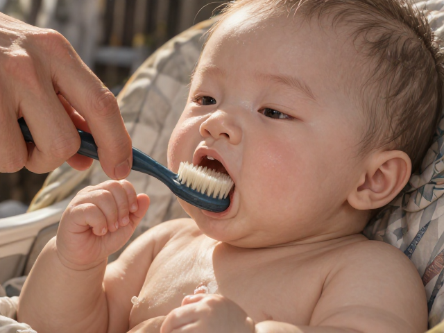 宝宝断奶期软毛刷护齿，听觉视觉发育关键期的喂养细节