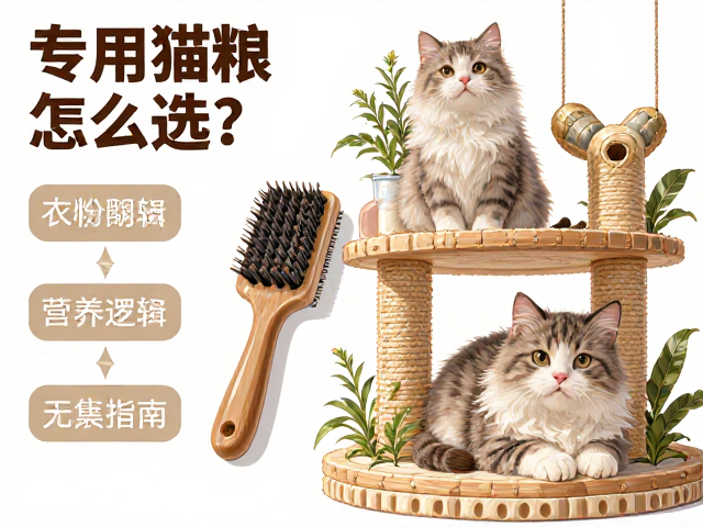 专用猫粮怎么选?衣物除毛刷与猫爬架搭配指南,养猫更高效