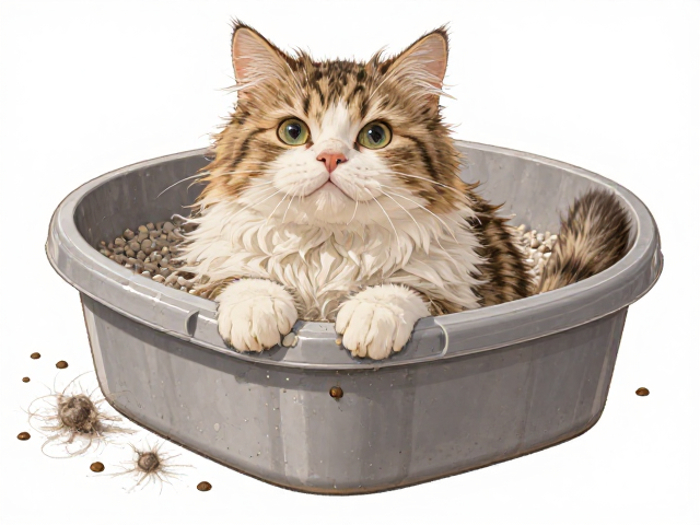 猫咪掉毛严重?选对猫砂盆,适量湿粮补水,轻松解决粘毛困扰