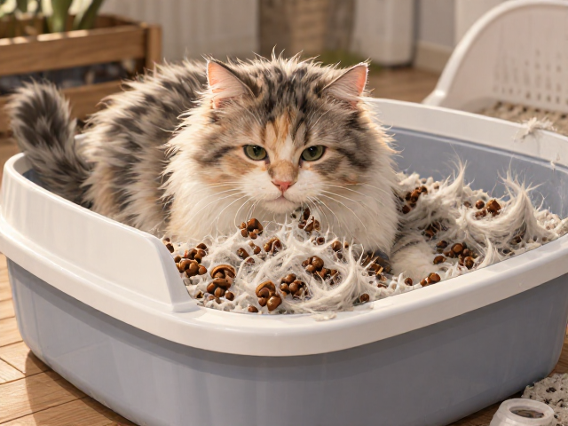 猫咪掉毛严重?选对猫砂盆,适量湿粮补水,轻松解决粘毛困扰