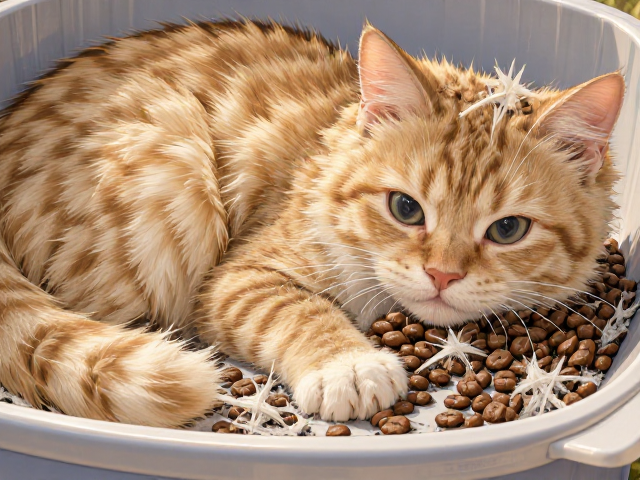 猫咪掉毛严重?选对猫砂盆,适量湿粮补水,轻松解决粘毛困扰