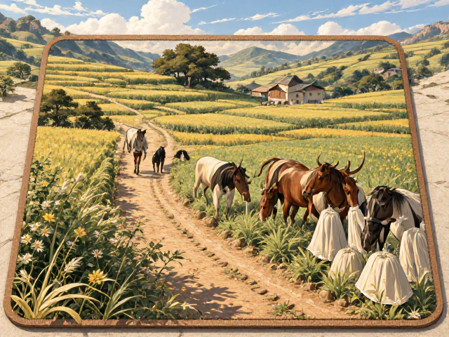 乡村田园风方形防滑脚垫,居家美观又安全