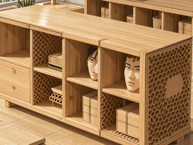 松木家具采用蜂窝纸填充，轻量化设计更环保耐用