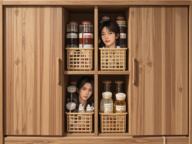 实木防潮防晒储物柜,智能联动打造高效收纳空间