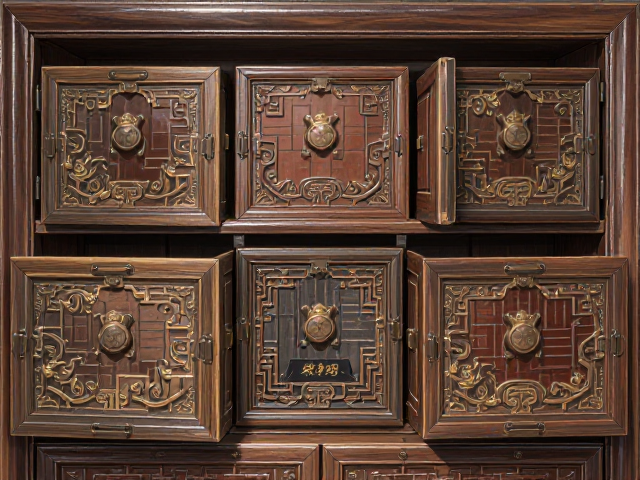带扶手仿古工艺品储物柜，中式家居收纳与美学设计指南