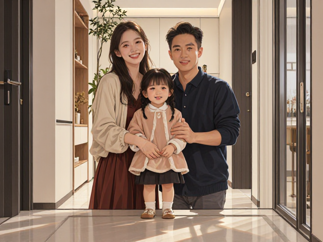 简约现代入户玄关设计,打造团圆和谐家居氛围