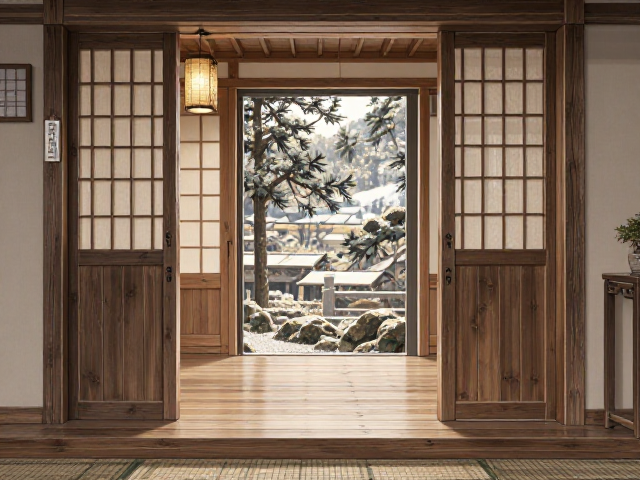 日式原木风入户玄关设计，打造归家第一道治愈风景