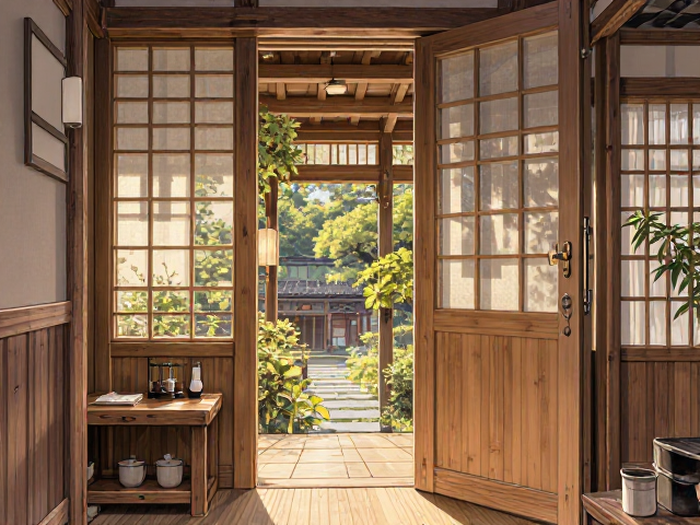 日式原木风入户玄关设计，打造归家第一道治愈风景
