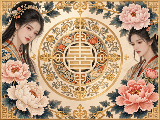 福寿纹饰寓意，如意与牡丹交织的吉祥密码，解读传统纹样之美