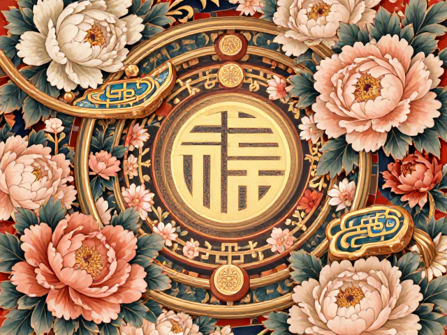 如意与牡丹交织的构图美学与吉祥密码
