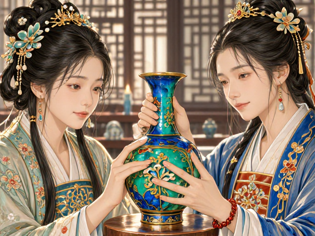 古法琉璃与錾胎珐琅区别，一图识破掐丝珐琅与琉璃差异