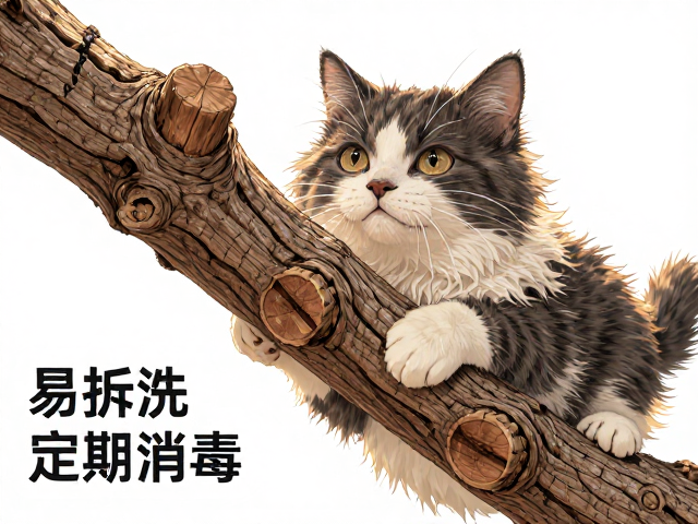 宠物树枝玩具怎么选?易拆洗,定期消毒,木质攀爬更安心