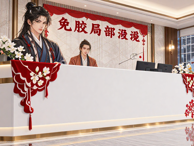 前台迎宾布饰怎么铺？免胶局部铺设法，避光防损更耐用