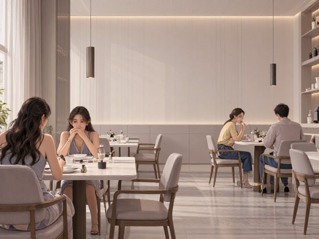 莫兰迪色系现代简约餐厅设计,打造高级感用餐空间