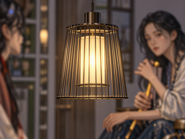 现代简约手绘图案铝合金框架灯,高颜值网红款设计