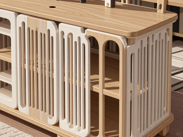 现代简约镂空雕花家具，塑料与木材结合设计灵感