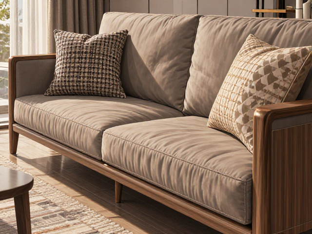轻奢实木布艺混搭沙发,按需定制打造高级感居家空间
