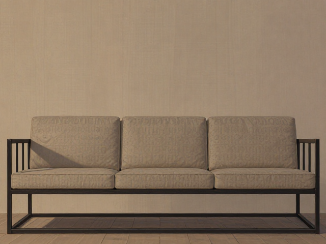 锻铁直排沙发，平直扶手设计，简约大气提升客厅格调